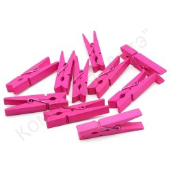 Прищепки деревянные 35 мм (розовые)